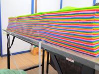 แบบแผ่น สีพื้น สลับสีทุก 10 แผ่น