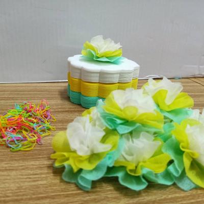 วีดีโอและรูปกระดาษสาห่อเหรียญโปรยทาน รุ่นเซ็ต3สี ขอบดอกไม้ แบบแพ็คแล้ว