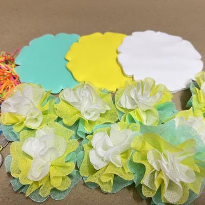 กระดาษสาห่อเหรียญโปรยทาน รุ่นเซ็ต3สี ขอบดอกโบตั๋น แบบแพ็คแล้ว