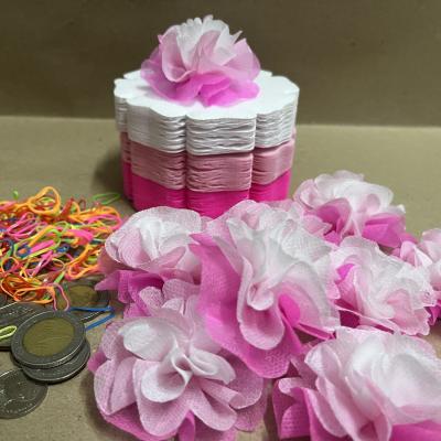 กระดาษสาห่อเหรียญโปรยทาน รุ่นเซ็ต3สี ขอบดอกโบตั๋น แบบแพ็คแล้ว