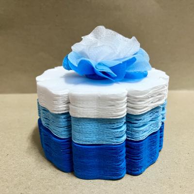 กระดาษสาห่อเหรียญโปรยทาน รุ่นเซ็ต3สี ขอบดอกโบตั๋น แบบแพ็คแล้ว