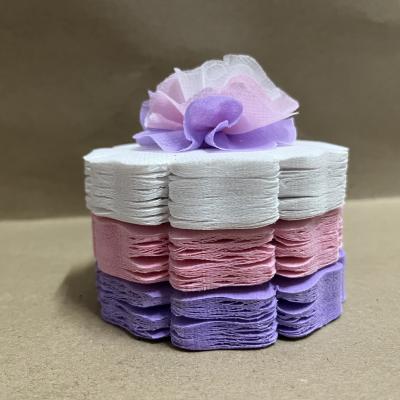 กระดาษสาห่อเหรียญโปรยทาน รุ่นเซ็ต3สี ขอบดอกโบตั๋น แบบแพ็คแล้ว