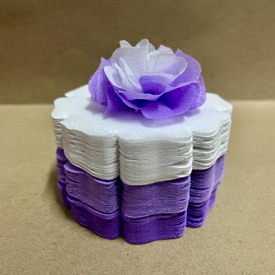 กระดาษสาห่อเหรียญโปรยทาน รุ่นเซ็ต3สี ขอบดอกโบตั๋น แบบแพ็คแล้ว