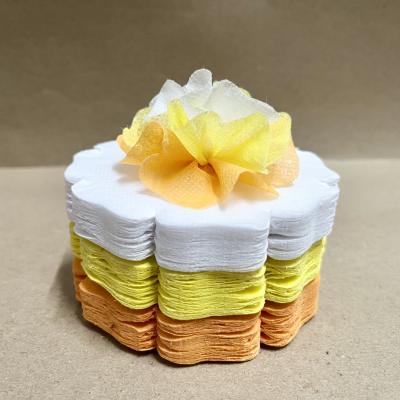 กระดาษสาห่อเหรียญโปรยทาน รุ่นเซ็ต3สี ขอบดอกโบตั๋น แบบแพ็คแล้ว