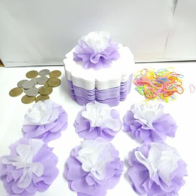 กระดาษสาห่อเหรียญโปรยทาน รุ่นเซ็ต3สี ขอบดอกโบตั๋น แบบแพ็คแล้ว