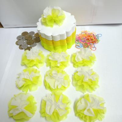 กระดาษสาห่อเหรียญโปรยทาน รุ่นเซ็ต3สี ขอบดอกโบตั๋น แบบแพ็คแล้ว