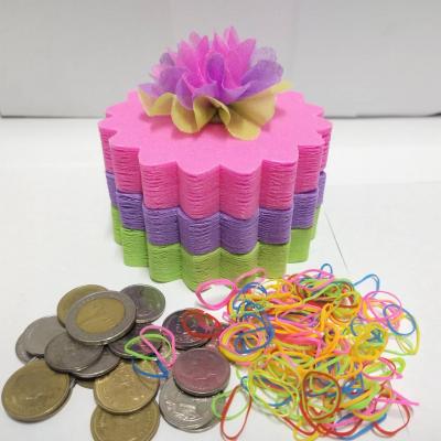 วีดีโอและรูปกระดาษสาห่อเหรียญโปรยทาน รุ่นเซ็ต3สี ขอบแหลม แบบแพ็คแล้ว