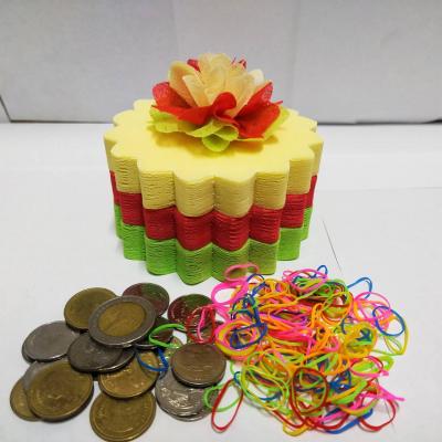 วีดีโอและรูปกระดาษสาห่อเหรียญโปรยทาน รุ่นเซ็ต3สี ขอบแหลม แบบแพ็คแล้ว