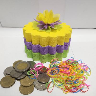 วีดีโอและรูปกระดาษสาห่อเหรียญโปรยทาน รุ่นเซ็ต3สี ขอบแหลม แบบแพ็คแล้ว