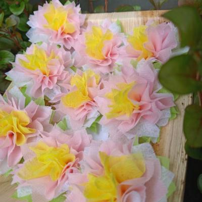 รูปกระดาษสาห่อเหรียญโปรยทาน รุ่นเซ็ต5ชั้น ขอบดอกบัว แบบแพ็คแล้ว 