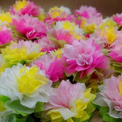 รูปกระดาษสาห่อเหรียญโปรยทาน รุ่นเซ็ต5ชั้น ขอบดอกบัว แบบแพ็คแล้ว 