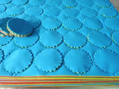 แบบปั๊มแล้ว สีพื้น 480 แผ่น สลับสีทุก 10 แผ่น