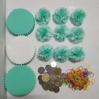 แบบแพ็คแล้ว เซ็ต3สี ขอบกลมหยัก