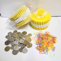 แบบแพ็คแล้ว เซ็ต3สี ขอบกลมหยัก