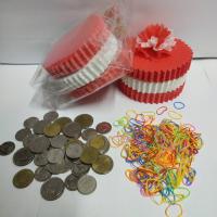 แบบแพ็คแล้ว เซ็ต3สี ขอบกลมหยัก